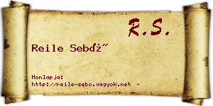 Reile Sebő névjegykártya